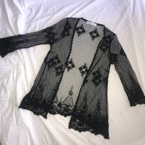 Sheer shawl/bikini cover up